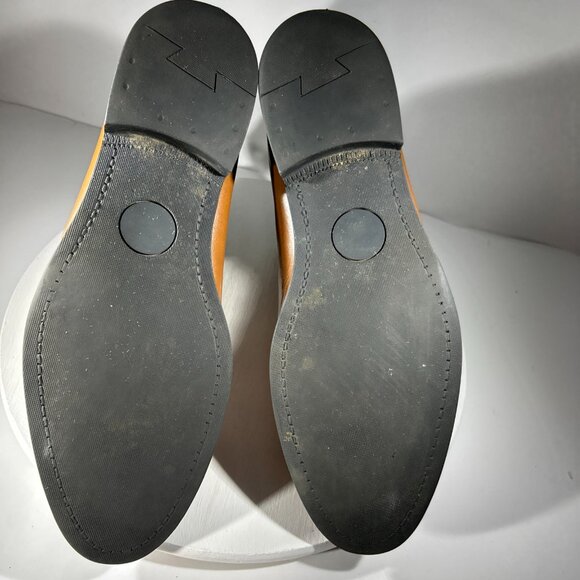 Arturo Calle Mens Size 10 Leather Dress Ankle Chelsea Boots Brown Shoes Slip On - Picture 8 of 12